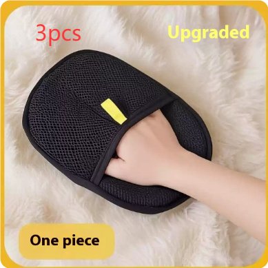 Pet Hair Remover Mitt Pet Hair Remover Gloves Deshedding Brush Glove For Dog Cat Rabbit With Long Short Curly Hair - Image 5